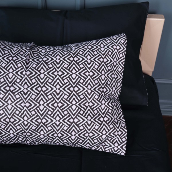 Фото - Комплект постільної білизни MirSon 22-1386 Geometric Black 220х240 (2200010472981)